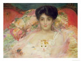 Lady with a Cat, 1904 Giclee Print by Charles Massard