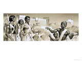 Hyksos, Pharaoh Kamose Instructs Specially-Trained Negro Warriors in Battle Tactics Giclee Print by Angus Mcbride