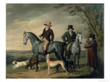 Two Gentlemen on Grey Hunters Giclee Print by Abraham Cooper