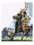 Unidentified Indian's Surround Small Group of Scouts Giclee Print by Angus Mcbride