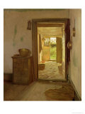 Farmhouse Interior with an Open Door Giclee Print by Gustav Vermehren