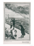 First Sight of the Torpedo, The Year 1915: A Record of Notable Achievements and Events, 1915 reproduction procédé giclée par Philip Dadd