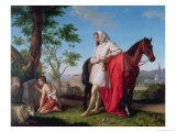 Cimabue Observing the Young Giotto Drawing a Goat on a Rock reproduction procédé giclée par Gaetano Sabatelli
