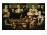 Portrait of a Large Family Giclée-Druck von Cesare Vecellio