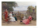 Painting on the Terrace Giclee-trykk av Villaneuve Ballavoine
