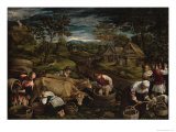 Cosecha Lámina giclée por Jacopo Bassano