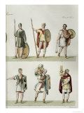 Roman Soldiers, Plate 2, Class 5 of Part I of The History of the Nations', Engraved by Buttazon Giclee-trykk av Eugenio Bosa