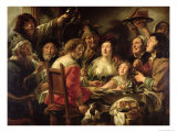 The King Drinks reproduction procédé giclée par Jacob Jordaens