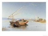 Feluccas on the Nile, 1879 Giclee Print by John Jnr. Varley