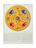 Pectoral Ornament of Gold and Jewels Made For Pope Clement VII by Cellini in c.1523-34, 1729 Giclee-trykk av F. Bertoli