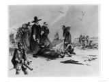 Pilgrims reproduction procédé giclée par H. Faber