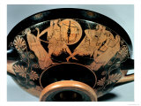 Menelaos and Aphrodite, Pursue Paris Who Runs Towards Artemis, Attic Red-Figure Cup Giclee Print by Douris 