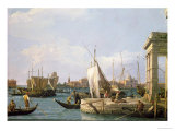 The Punta Della Dogana, 1730 reproduction procédé giclée par Canaletto 