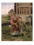 Brother and Sister, 1880 Giclee Print by Vladimir Egorovic Makovsky