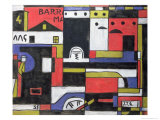 Locomotive Construction, 1930 Giclée-Druck von Joaquin Torres-garcia
