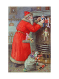 Father Christmas Giclee Print by Karl Roger