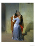The Kiss, 1859 reproduction procédé giclée par Francesco Hayez