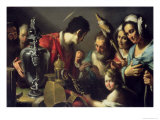 The Charity of St. Lawrence Giclee Print by Bernardo Strozzi