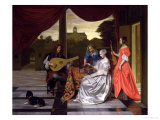 Musical Scene in Amsterdam Lámina giclée por Pieter de Hooch