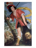 David with the Head of Goliath Giclee Print by Bernardo Strozzi