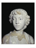 Angel Holding a Candle, Detail of Head Giclee Print by Luca Della Robbia