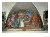 St. Antoninus Drives Away Two False Beggars, Lunette, 1613 Giclee Print by Sigismondo Coccapani