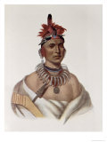 Chon-Ca-Pe, Oto Chief, The Indian Tribes of North America, Vol.1, Mckenney and Hall, Pub.Grant Giclee Print by Charles Bird King