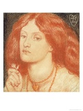 Portrait of Elizabeth Siddal reproduction procédé giclée par Dante Gabriel Rossetti