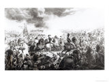 Wellington at the Battle of Waterloo, 18th June 1815 Lámina giclée por John Augustus Atkinson Wellington at the Battle of Waterloo, 18th June 1815 Lámina giclée por John Augustus Atkinson