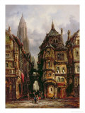 View in the Jewish Quarter, Frankfurt, 1877 Giclee Print by Henry Thomas Schafer