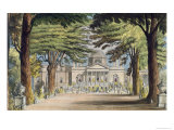 Principal Front of Chiswick House, from R. Ackermann's Giclee Print by John Gendall