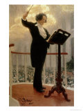 Portrait of the Russian Composer Anton Grigoryevich Rubinstein Giclee Print by Ilya Efimovich Repin