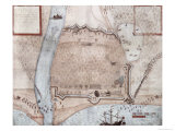 Fortified Encampment, Puerto Rico Giclee Print by John White