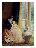 Mrs. Hicks, Mary, Rosa and Elgar Giclee Print by George Elgar Hicks