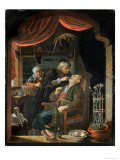 Dentist Examining the Tooth of an Old Man Giclee Print by Gerrit Dou