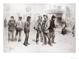 Unemployed of London: We've Got No Work to Do, The Illustrated London News, 1886 Giclee-trykk av Frederick Barnard