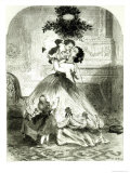 Under the Mistletoe, For the Illustrated London News, 1865 reproduction procédé giclée par Mason Jackson