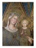 Maesta, Detail of the Madonna and Child, 1315 Giclee Print by Simone Martini