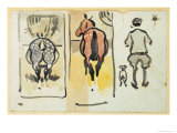 Page from a Scrapbook Containing 43 Sketches Reproduction procédé giclée par Joseph Crawhall