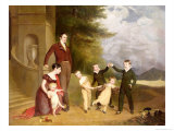 Portrait of George Granville Leveson-Gower and His Family Giclee Print by Thomas Phillips