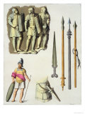 Uniform and Weapons of Roman Legionaries, Le Costume Ancien et Moderne, c.1820-30 Giclee-trykk av D.k. Bonatti