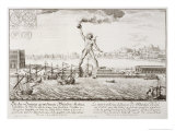 The Colossus of Rhodes, from, Entwurf Einer Historischen Architektur, 1721 Giclee Print by Johann Bernhard Fischer Von Erlach