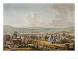 Napoleon Visiting the Siege Works at Danzig Led by Marshal Le Febvre, 1807, Engraved Dequevauviller reproduction procédé giclée par Jacques Francois Joseph Swebach