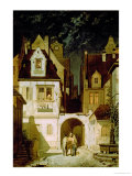 Corner of a German Town by Moonlight Giclee Print by Carl Spitzweg