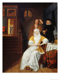 Doctor Visiting a Young Lady in a Bedroom Giclee Print by Samuel van Hoogstraten