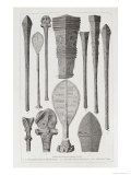 Polynesian Clubs and Insignia of Rank, The History of Mankind, Vol.1, Prof. Friedrich Ratzel, 1896 Giclee Print Polynesian Clubs and Insignia of Rank, The History of Mankind, Vol.1, Prof. Friedrich Ratzel, 1896 Giclee Print