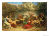 The Seventh Day of the Decameron Giclee Print by Paul Falconer Poole
