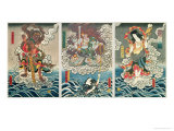 The Actor Ichikawa Ebizo V as the Deity Fudo Myoo Rescuing Ichikawa Danjuro VIII, c.1850 Giclee Print by Utagawa Kunisada