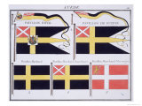 Scandinavian Flags, from a French Book of Flags, c.1819 Giclee Print