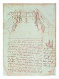 Pulley System For the Construction of a Staircase, Facsimile, Codex Atlanticus, 1478-1518 Lámina giclée por Leonardo da Vinci